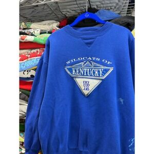 Vintage Kentucky Wildcats Sweatshirt Mens Large Blue Midwest Embroidery 90s UK